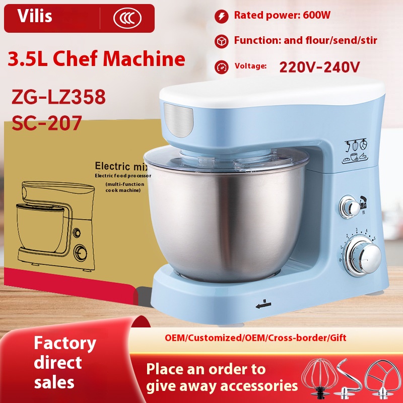 Home 3.5L Chef Machine Desktop and Noodle Machine Multi functional Baking Blender Small Kneading Machine