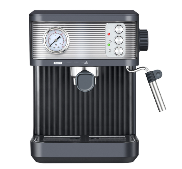 A 20Bar Italian espresso machine with press, intelligent panel, and multifunctional home use